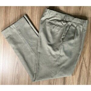 Angelo Rossi Taupe Pleated Dress Pants (Men’s 36x32, See Measurements) Cuffed